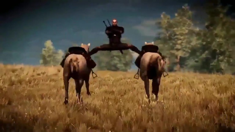   The Witcher 3: fun background video with badual sync, graphic failure and a lot of black humor 