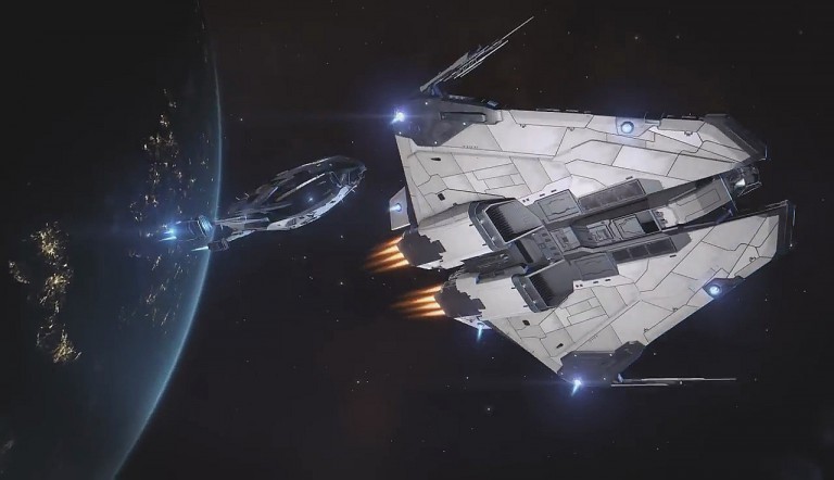   Elite Dangerous: "beyond =" "Launch =" "update the trailer" = "" two = "